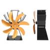 7 Blades Heat Powered Stove Fan Silent Operation Fireplace Fan Aluminium Alloy Wood Stove Fan