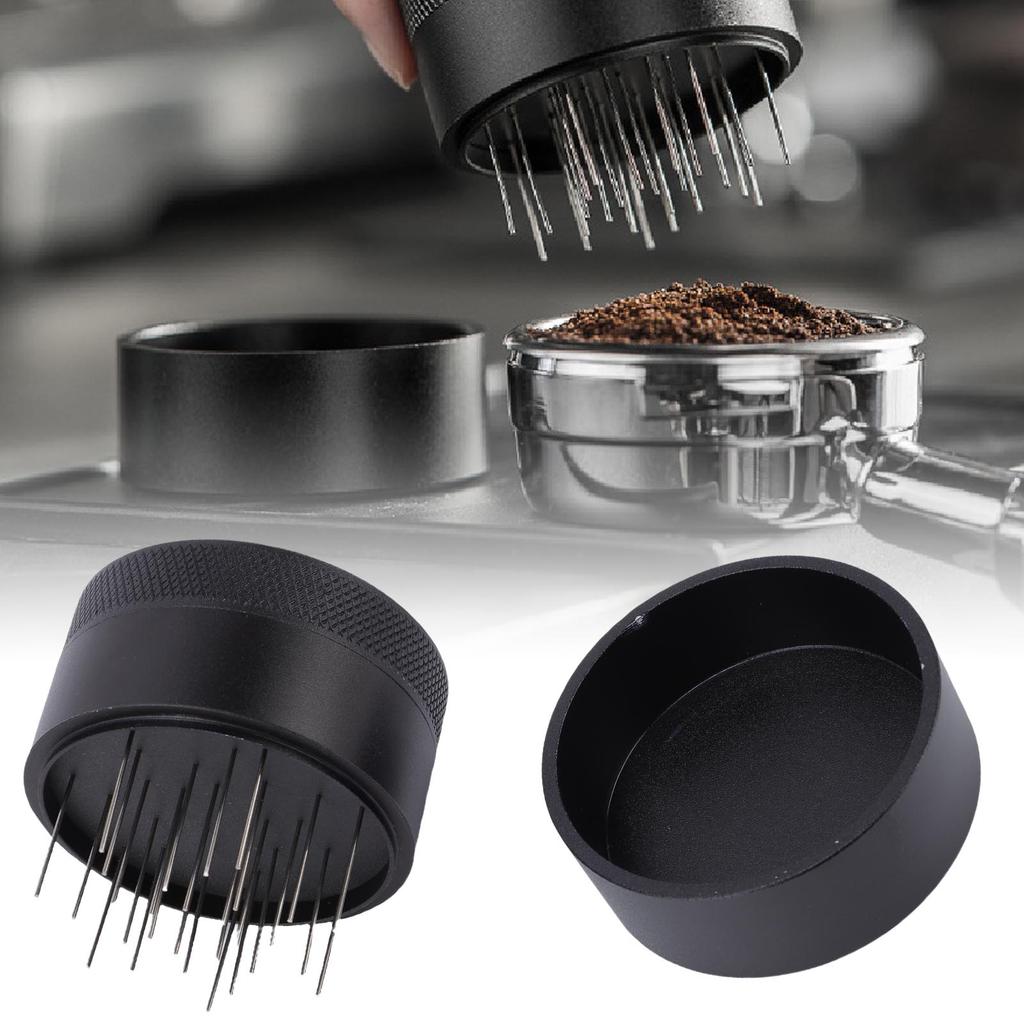 Coffee Cloth Powder Needle 28 Needles Coffee Powder Distributor Stirrer Tool with Base for Home Cafe