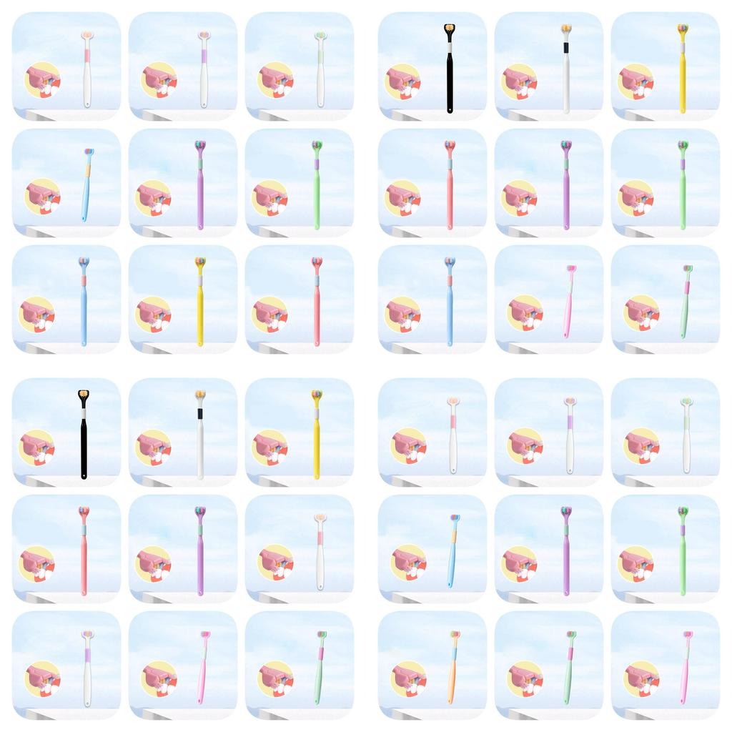 Premium Three-sided Soft Toothbrush For Adults Available In Beautiful Macaron Shades