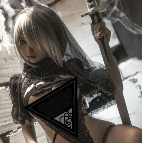 

Лаванда YoRHa №. 2 Тип B 2B Костюм для косплея невесты Хэллоуин Винный Рождественский костюм Косплей Сексуальный Игровой Черный Женский Размер L