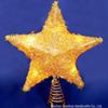 LED Glittering Rattan Wrought Iron Christmas Tree Topper Ornament