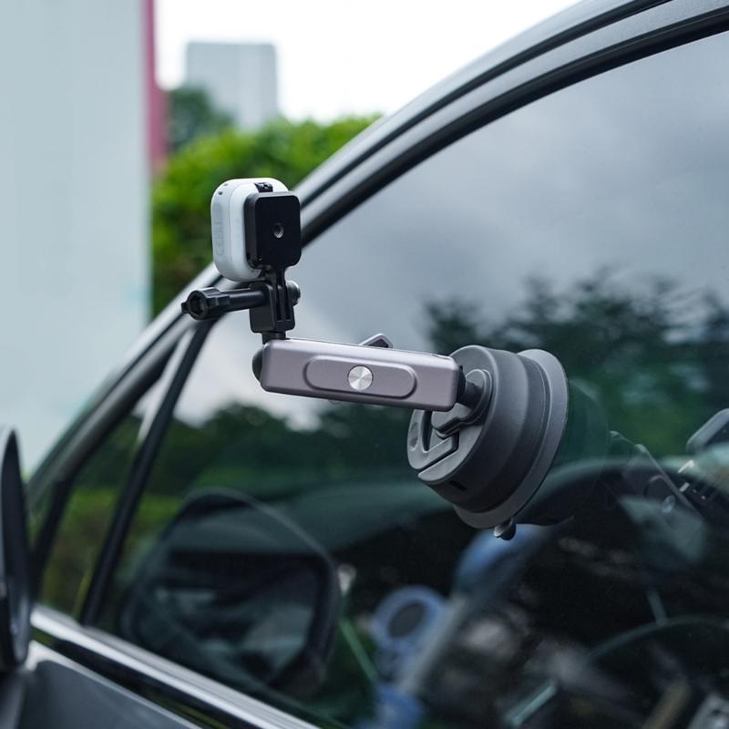 Magnetic Action Camera Holder Double Claws Grip For Helmet Tripods Mounts Rapid Toolless Installation Aluminum Material