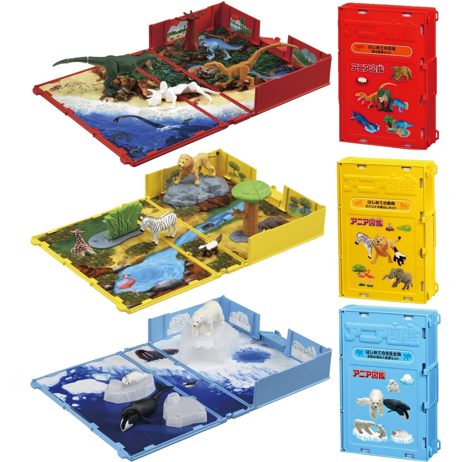 

Takara Tomy Ania Picture Book Complete Set First Dinosaur Land Strongman Set First Animal Savanna Life Set First Aquatic Creatures Popular Arctic