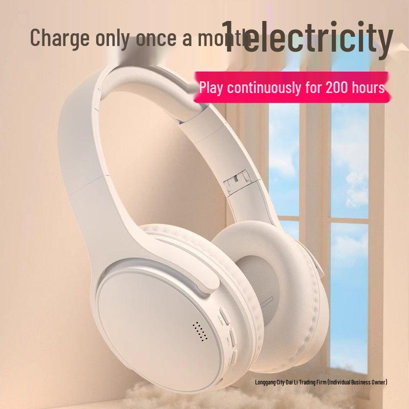 200-Hour Bluetooth Over-Ear Noise-Cancelling Wireless Gaming Headphones for Sports & Mobile