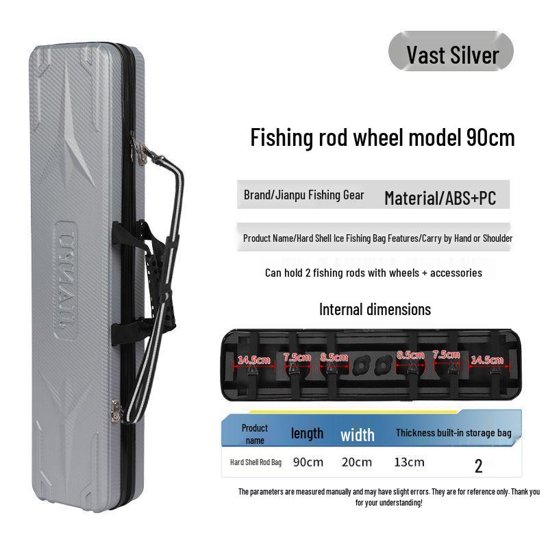 Fish Rod Bag for Raft, Lure, and Sea Fishing - No Disassembly Required, Fits Reel Line Groups, Multiple Models, Winter-Ready Storage.