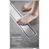 304 Stainless Steel Invisible Floor Drain Rectangular Shower Drain High Flow Hidden Grate Bathroom Drainage System