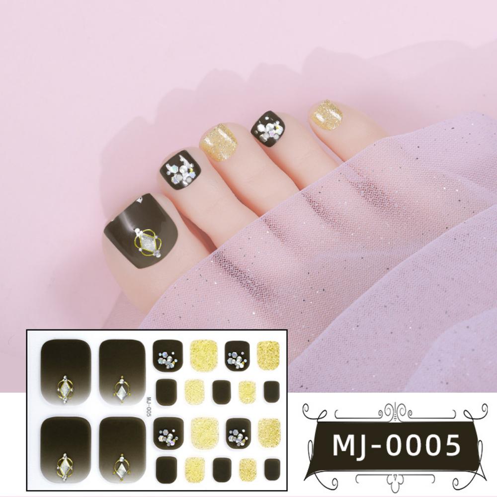 Three-dimensional Toenail Sticker 3D Imitation Drill Toenail Nail Patch Waterproof and Long-lasting Whitening Toenail Sticker Full Sticker