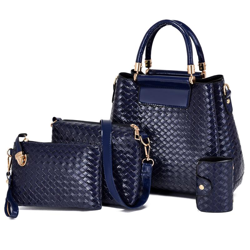 Versatile women's handbag Fashion women's big bag New temperament women's bag Trendy woven shoulder messenger bag