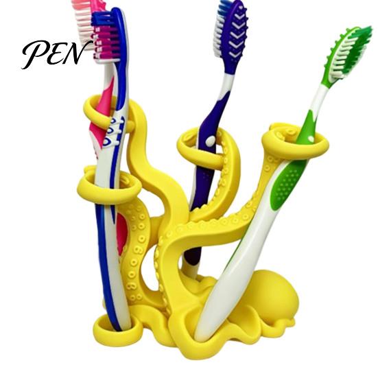 Decorative Office Supplies Octopus Toothbrush Holder, Durable PLA Organizer, Creative Organizer Stand, Makeup Brush Storage Stand Multi-functional