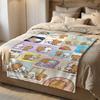 Cartoon M-Milk & MochaS Throw Short Plush Throw Blanket Soft Skin-Friendly Multi-Scene Home Office