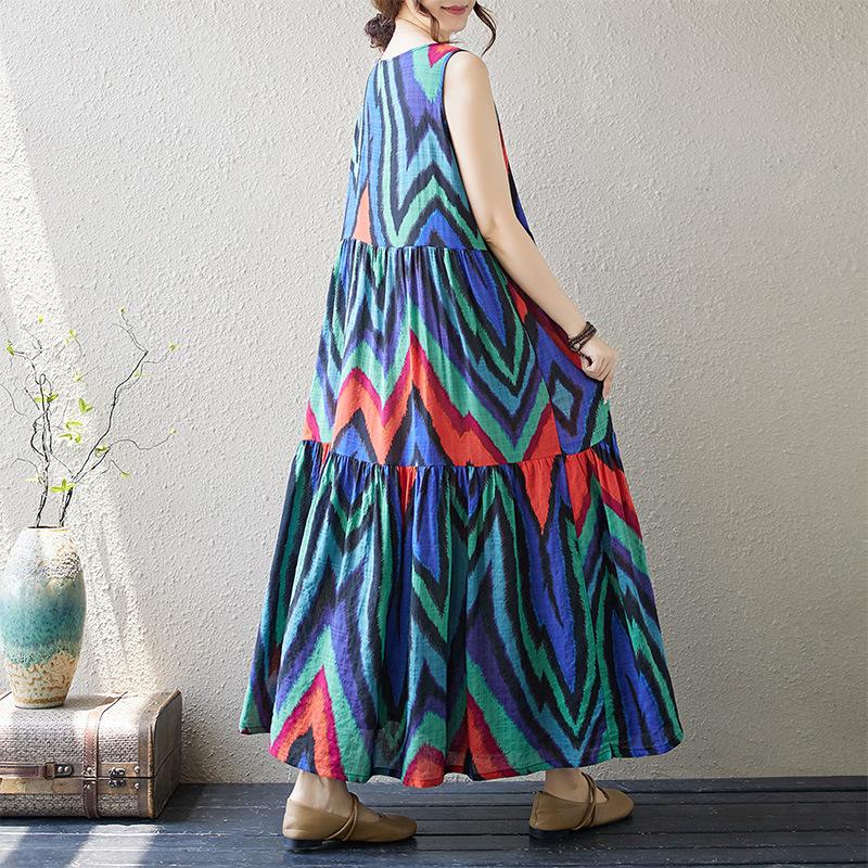 Summer Pullover Vest Loose Plus-size Dress for Women