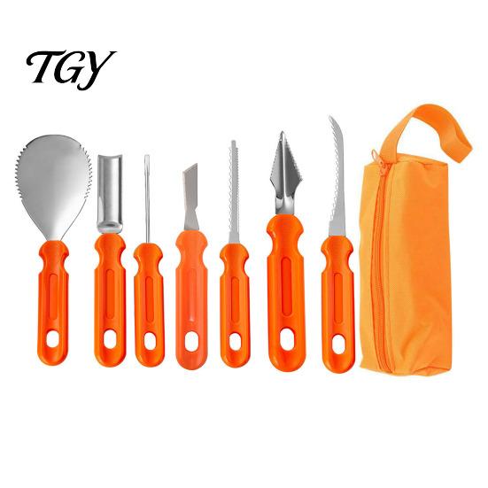 Fruit And Vegetable Carving Set Halloween Pumpkin Tools Kit, Stainless Steel Blades Anti-slip Cutter Handles Cutters, Manual DIY Jack-O-Lanterns