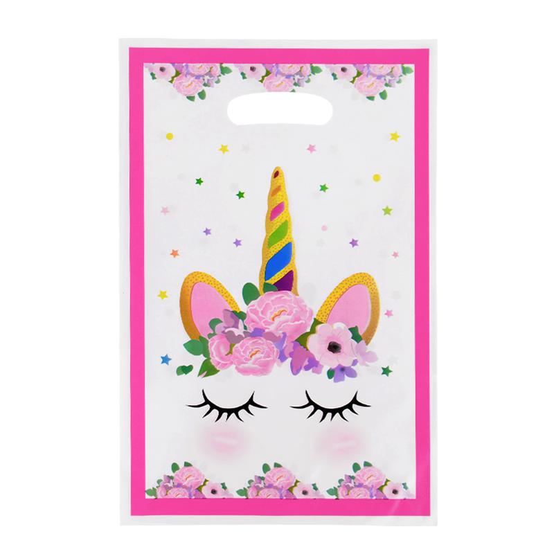 

10-30 шт. Единорог конфетный мешок подарочные пакеты для упаковки печенья детские единороги тематика день рождения принадлежности свадьба украшение для детского душа 30pcs