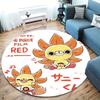 One Piece Logo Round Area Rug Carpet Rug For Living Room Bedroom Sofa Playroom Decor Nonslip Floor Mat