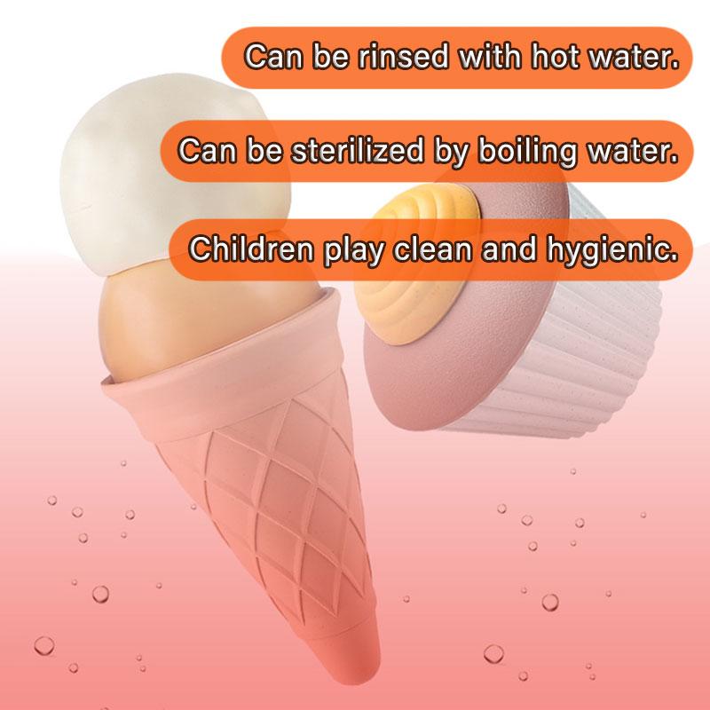 Children Sand Beach Toys Simulation Ice Cream Cake Model Bulldozer Beach Bucket Wheat Straw Summer Seaside Play Sand Water Game