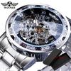 Fashion Winner Top Brand Luxury Men Transparent Diamond Luminou Smovement Male Mechanical Skeleton Royal Design Wrist Watch