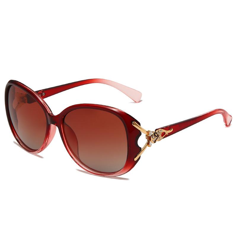 Women's Polarized Rhinestone Fox Head Sunglasses - Fashionable UV Protection