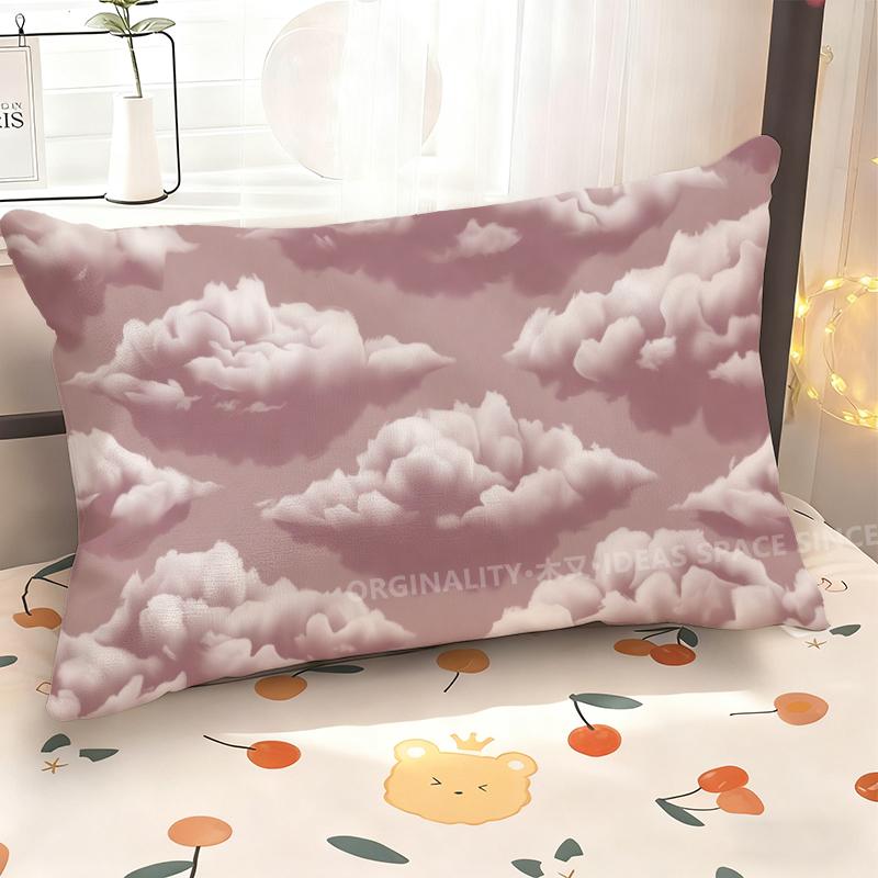 Pink Clouds Pillowcase Design Suitable For Sofa Bedroom Car Pillow Cover Cushion Rectangular Back Cushion