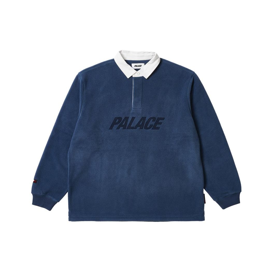 

Palace Polartec Rugby Navy Unisex Tops Blue P25ES064