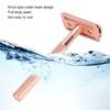 Zinc Alloy     Men Portable Brass Handle Double   Shaving   with Base for Face Grooming