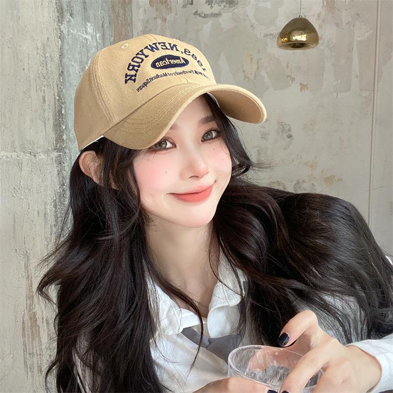 Vintage Letter Baseball Cap For Women Men Solid Color Embroidery Sun Hat Korean Hip Hop Unisex Adjustable Snapback Hats
