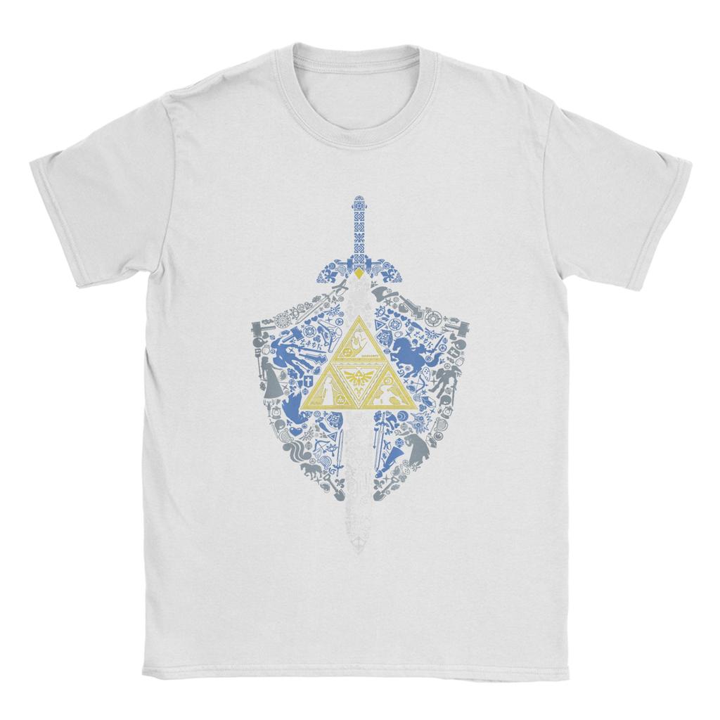 Zeldas Hylian Shield EleUnisext Icons T Shirt Unisexs 100 Cotton TShirts Tee Shirt Short Sleeve Clothing Birthday Present