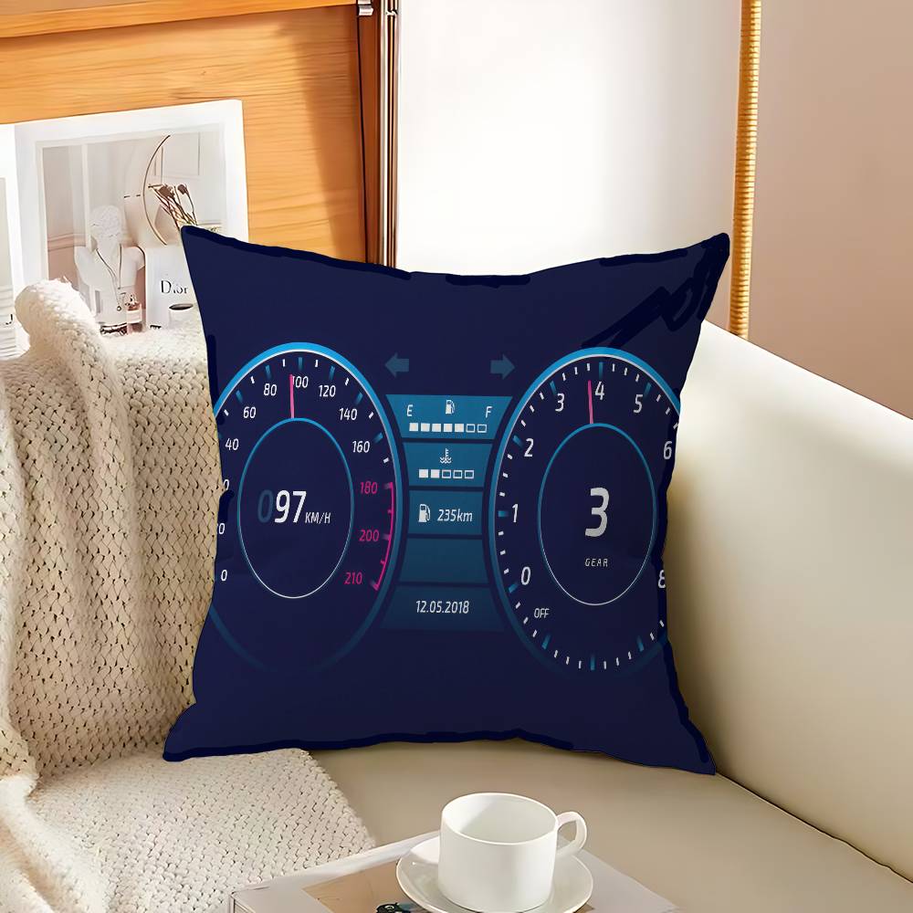 Car Dashboard Pattern Cushion Cover Pillow Cover Decor Pillowcase Printed Cushion Case for Couch