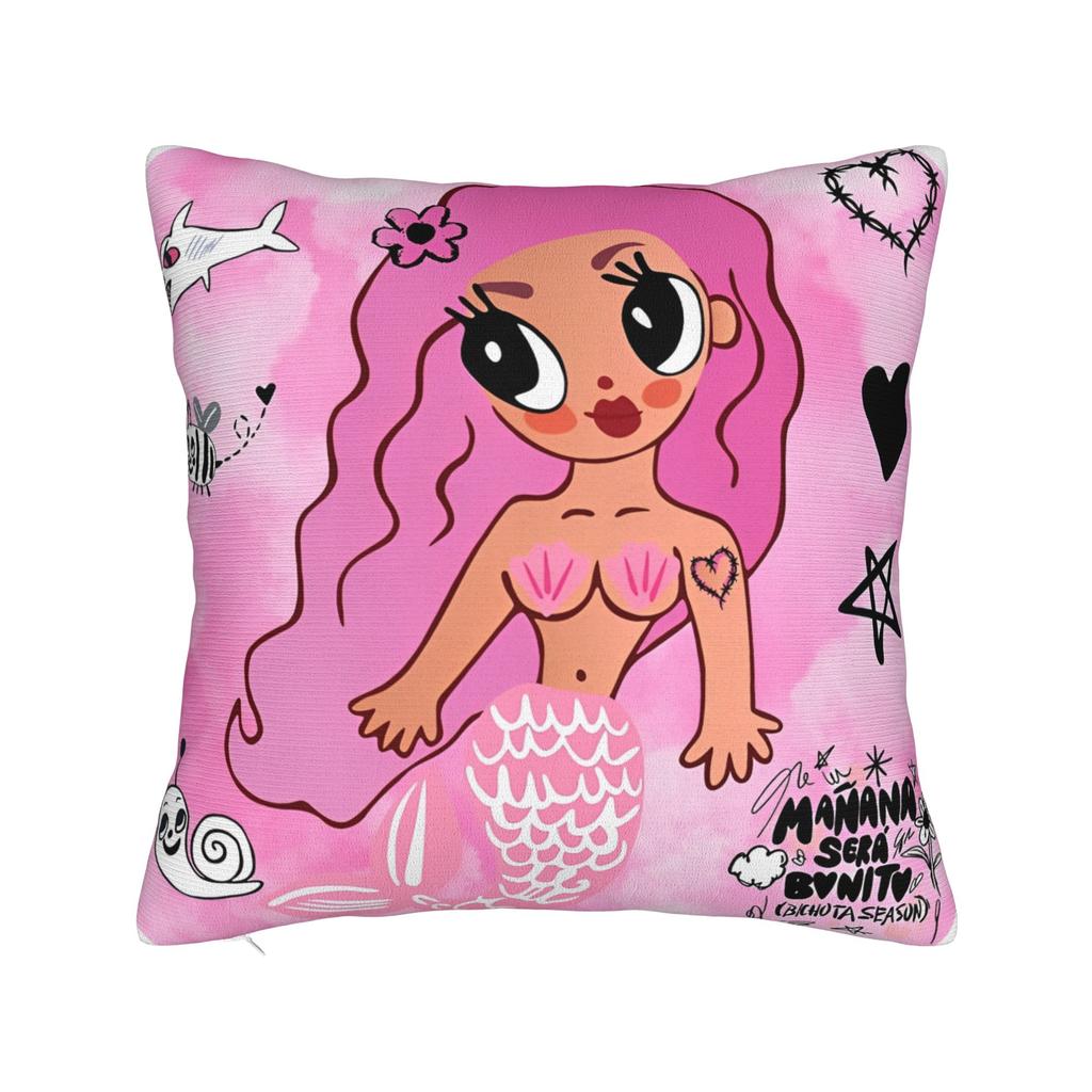 Manana Sera Bonito Sirenit Karol G Pillowcase Soft Fabric Cushion Cover Decorative Throw Pillow Case Cover Sofa 45X45