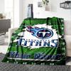 Name Custom Tennessee Titans Print Flannel Blanket High Quality Warm Comfortable Cover for All Seasons Perfect for Gifts Home Decor