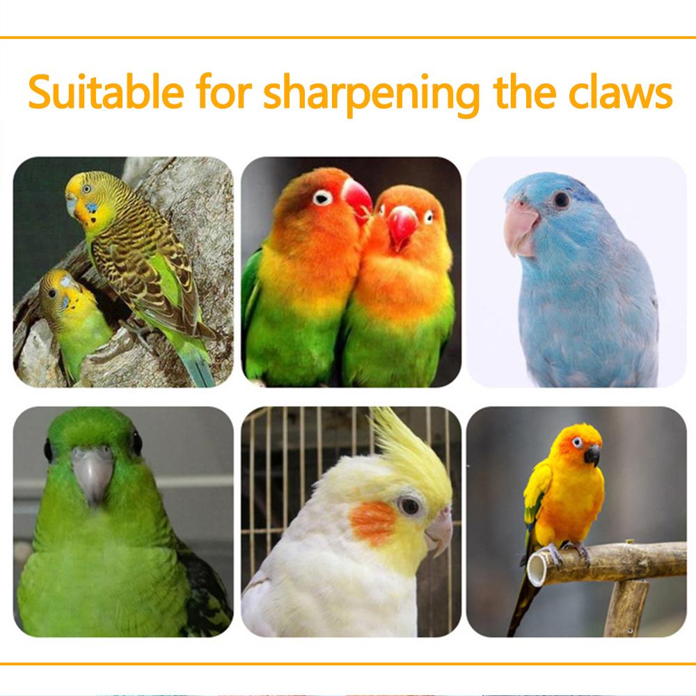 1PC Random Colors Parrot Parrot Cage Accessories Bird Pole Support Colored Toy Quartz Sand Sharpen Paw Toy Suitable for Birds
