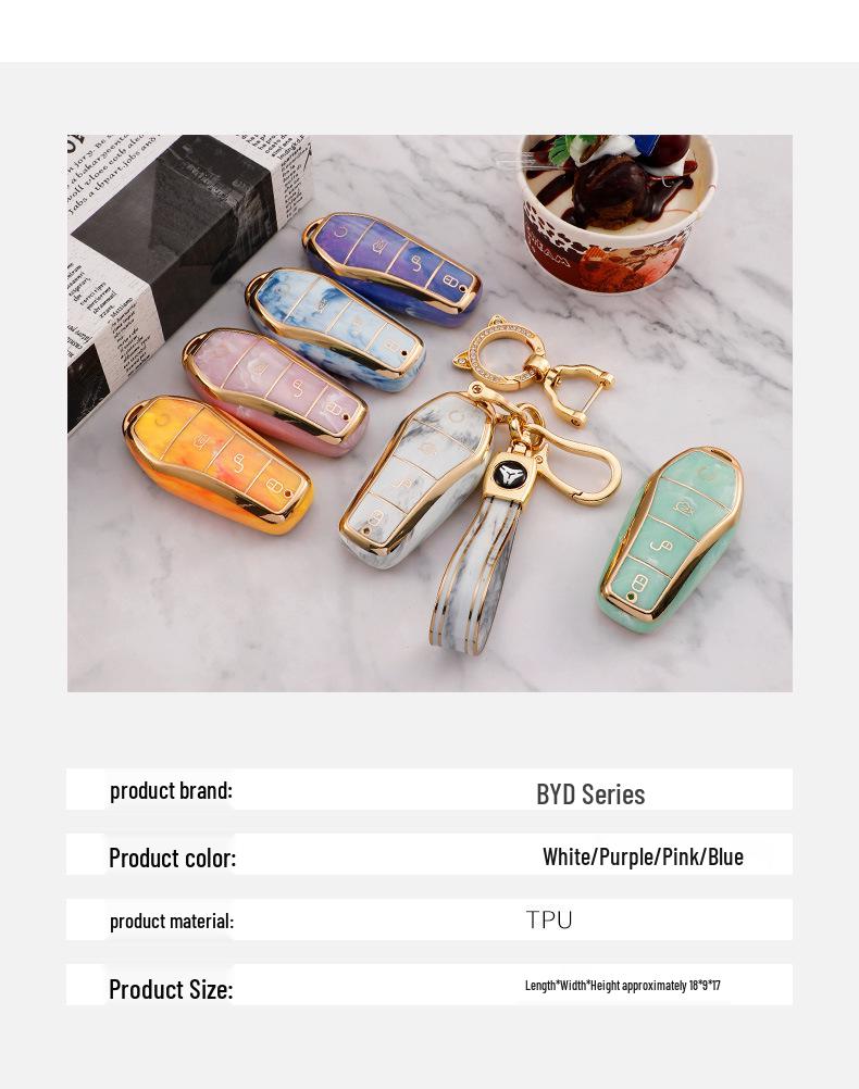 BYD Car Key Case for Song Pro, Tang DMI, Qin Plus, Song MAX, Yuan E2 - Protective Cover