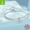 Rose Heart Pendant Diy Necklace Bracelet Accessories Valentine'S Day Gift 925 Silver Beads