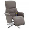 VidaXL Reclining Massage Armchair with Footrest Taupe Fabric 356674