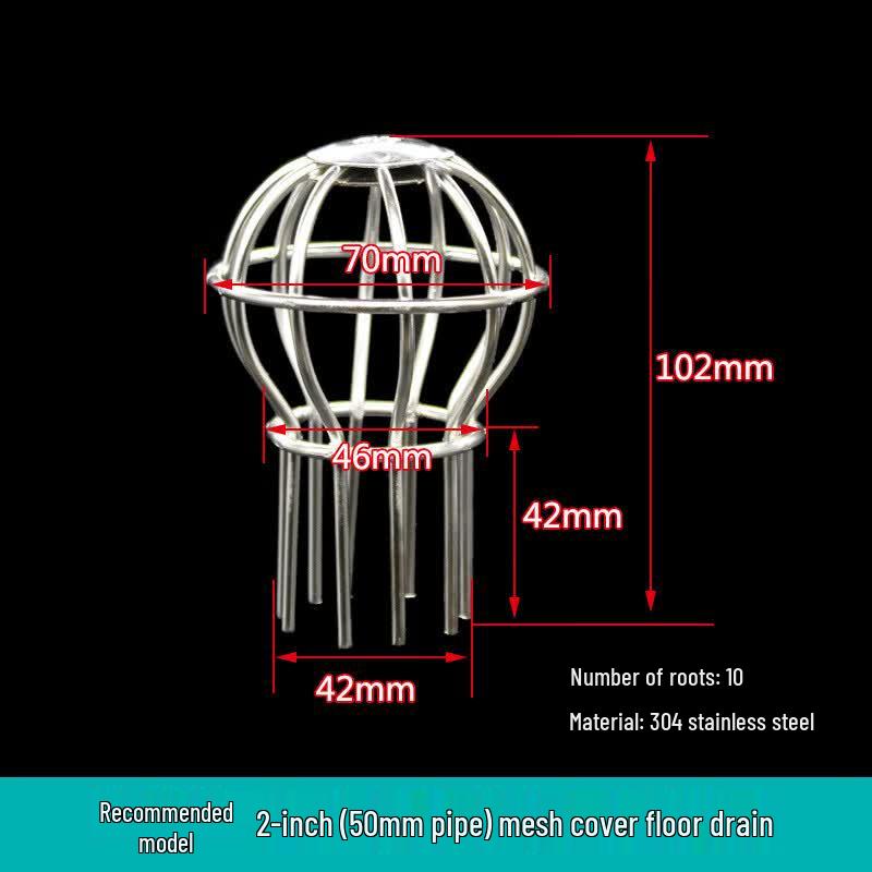 304 Stainless Steel Anti-Clog Floor Drain Filter