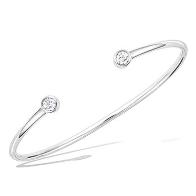 [Q1066] - Silver Bracelet 'Unique' Silver White - 55 Mm 4x3 Mm