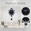Wall Hanging Clock with Pendulum Silent European Style Stylish Acrylic Modern Decorative Clock for Study Bedroom Home Decor