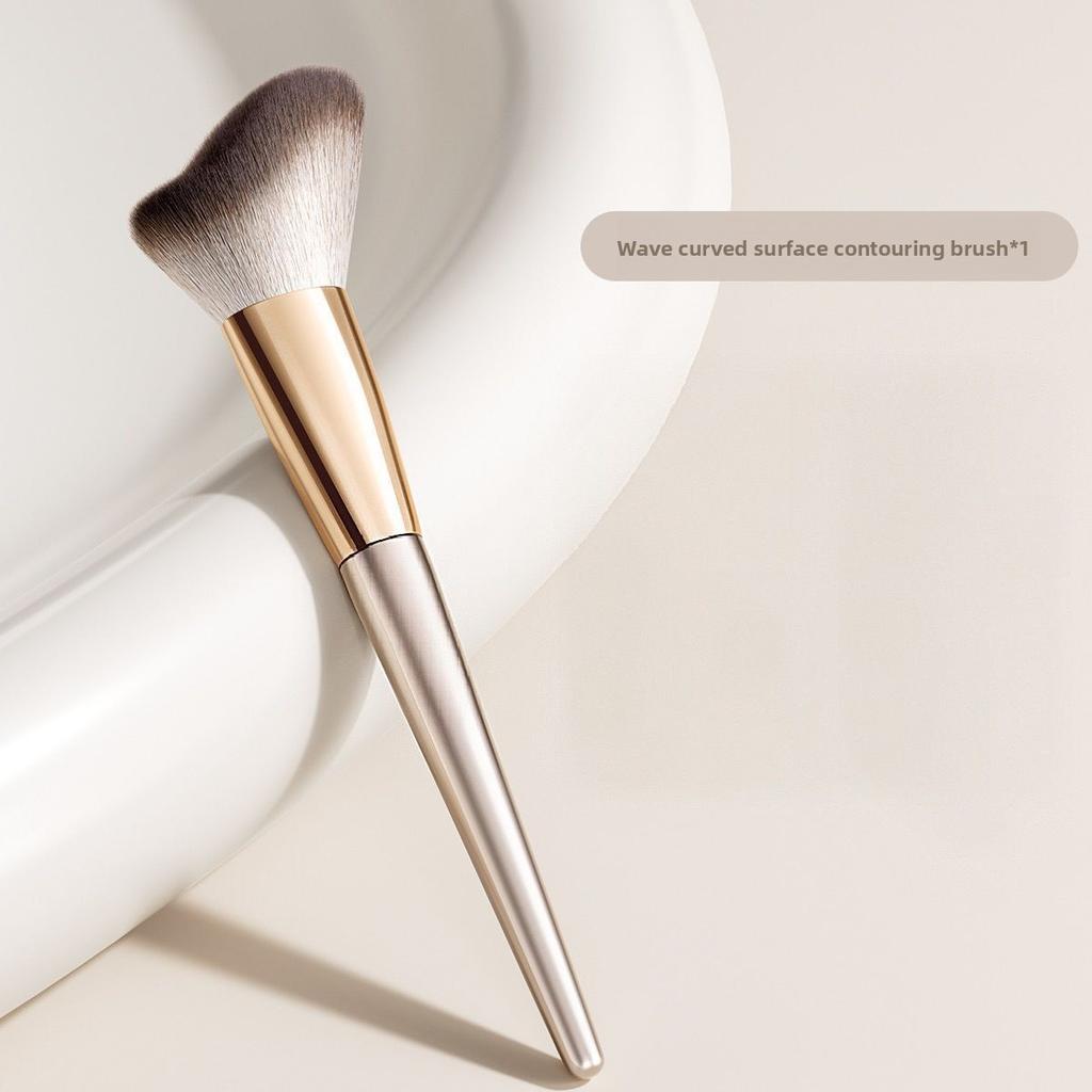 Wave Makep Brush Side Face Brush Face Contour Brush Bevel Cheek Makeup Brush Soft Hair Blush Brush