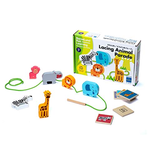 

Bornelund Beleduc Fun Learning Animal Parade String Toy, Ages 2 and Up, BE92251, Available in Blue, Yellow, Pink, etc.