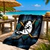 Anaheim Ducks Eishockey Team Strandtuch, Schnelltrocknend, Pflegeleicht, Geeignet für Fitness und Strandurlaub, Sport-Essential