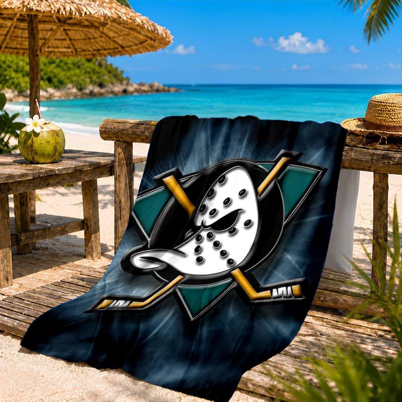 Anaheim Ducks Eishockey Team Strandtuch, Schnelltrocknend, Pflegeleicht, Geeignet für Fitness und Strandurlaub, Sport-Essential
