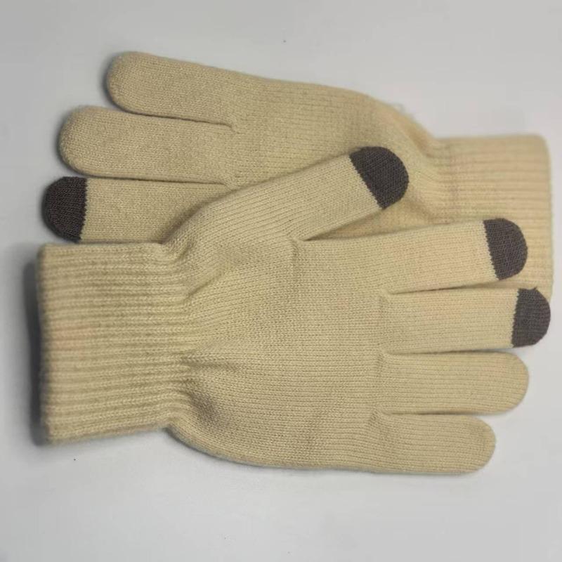 Non-slip gloves for men and women, piled and thickened in winter, warm, cold-proof and non-slip outdoor riding gloves
