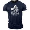 New Summer Men's T-shirt Cotton Fitness Sports T-shirt Vikings T-shirt Plus Size Men's Top Fashion Breathable Shirt for Top