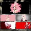 Cute Anime Zero Two 002 DDarling In The Franxx Mouse Pad Large Thick Desk Pad Stitched Edges Gaming Mouse Mat For Pc
