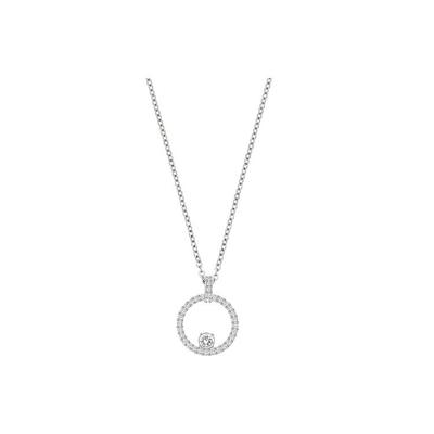 Collier Constella Cercle de Créativité Avec Pierres de Cristal Collier pour Femme Argent 5198686