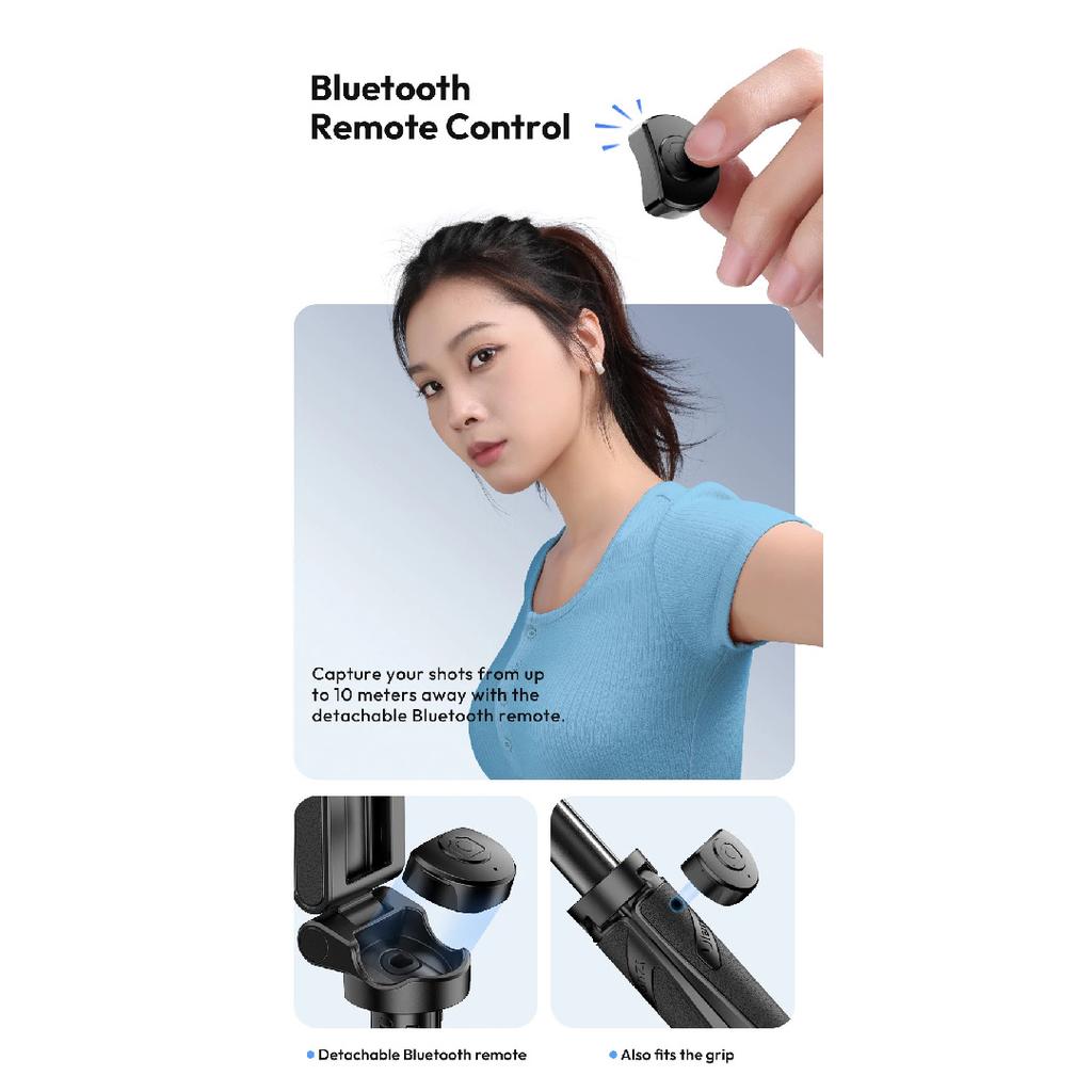 Ulanzi JJ03 Magnetic Phone Tripod Wireless Handle Selfie Stick Desktop Foot Suitable iPhone 16/15/14/13 Pro Max