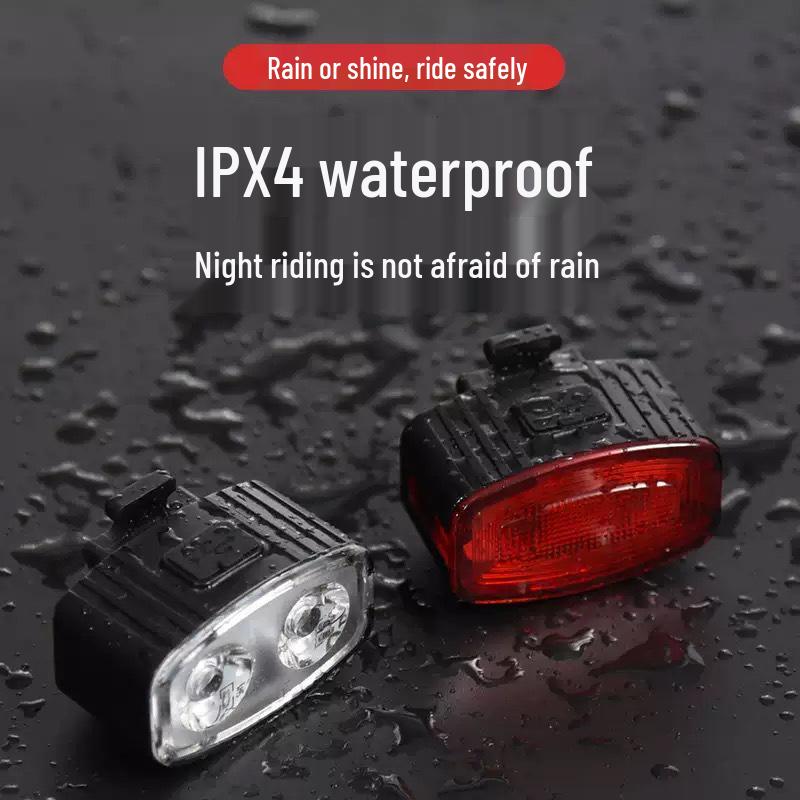 Super Bright Rechargeable Bike Headlight & Taillight Set for Night Riding