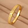 Stainless steel  for girls, high-end sense, fashionable and simple design, cross-knotted  for girlfriends