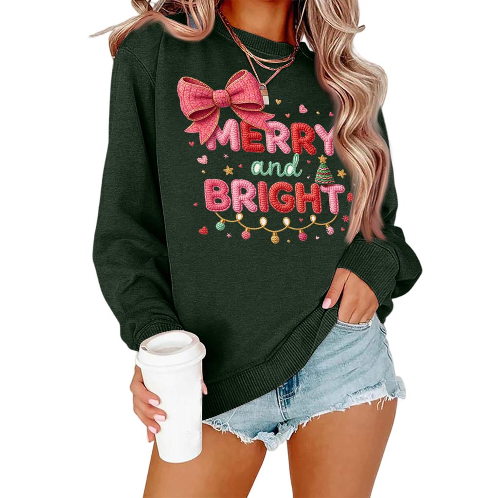 Women's Loose Comfortable Casual Fashionable Character Printing Round Neck Long Sleeved Sweatshirt