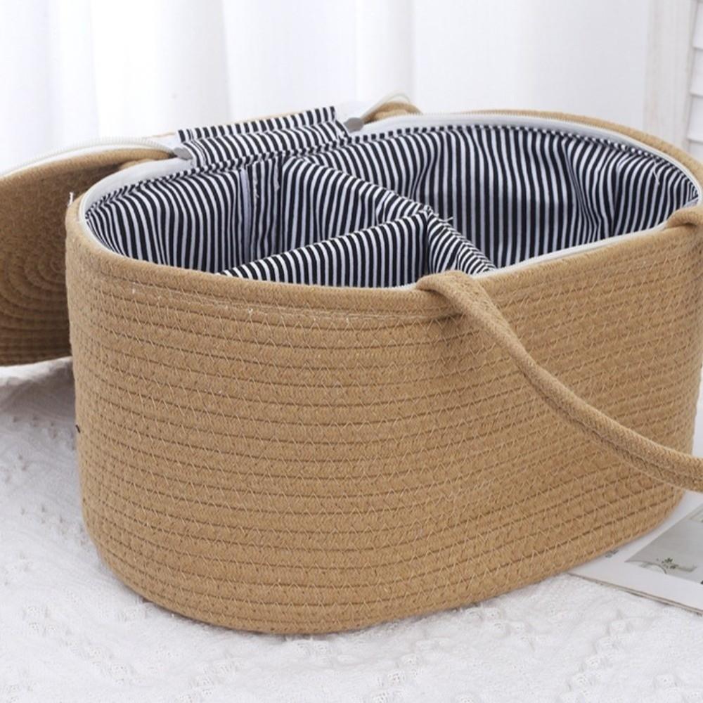 Cotton Thread Rope Diaper Storage Basket Large Capacity Baby Diaper Bag Home Living Room