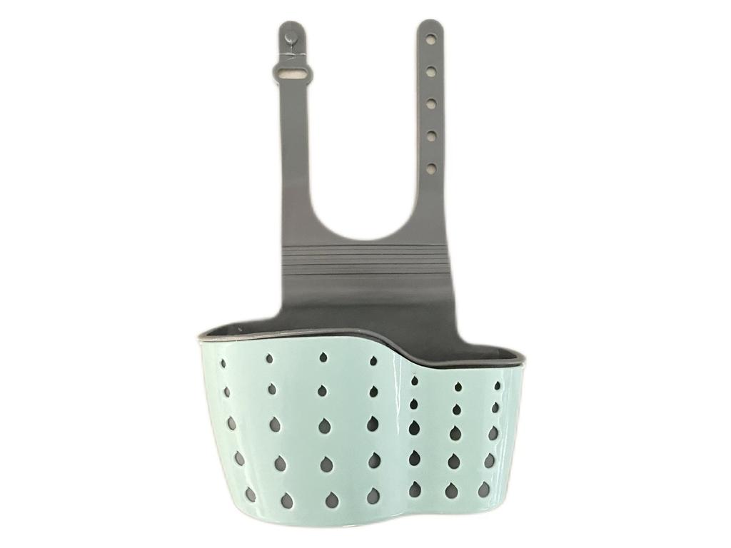 Home Storage drain basket kitchen sink holder adjustable soap sponge shlf hanging drain basket bag kitchen accessories